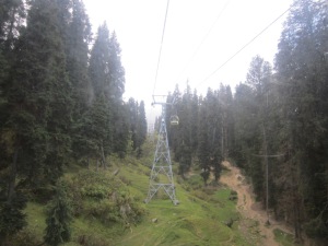  World's highest Gondola in Gulmarg Valley , Kashmir , India